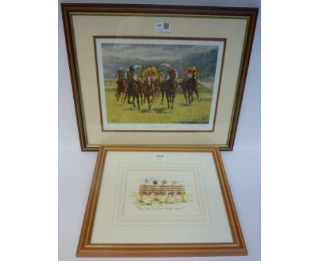 "Sheer Delight" Margaret Barrett limited edition racing print signed, titled and numbered 491/850 in pencil 26 x 34cm and "No