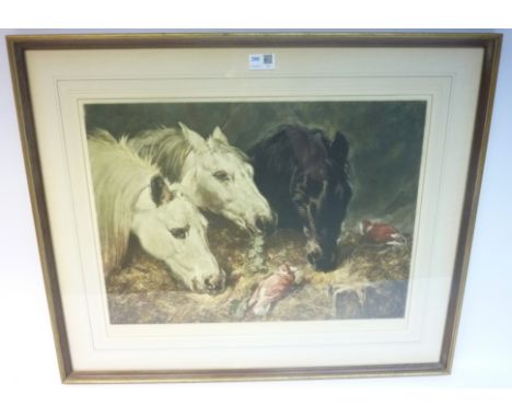 "Stable Companions", Lawrence Josset Limited edition colour print. Pub. Frost & Reed with blind stamp signed in pencil. 41 x 