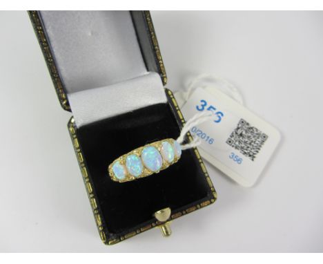 Five stone opal silver-gilt ring Condition Report Click here for further images, condition, auction times & delivery costs
