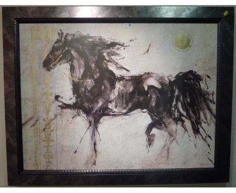 Study of Horses contemporary colour print 75cm x 100cm Condition Report Click here for further images, condition, auction tim