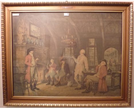 'The Landlord's Story', large colour print 70cm x 90cm in gilt frame Condition Report Click here for further images, conditio