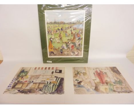 "The Park" Sue Macartney Snape Artist proof 4 print signed in pencil and six other prints (7) Condition Report Click here for