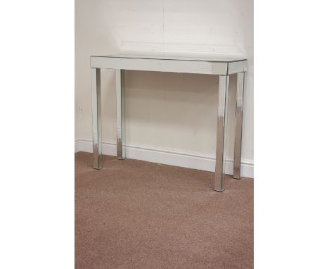 Rectangular mirrored console table, W100cm, H81cm, D35cm Condition Report Click here for further images, condition, auction t