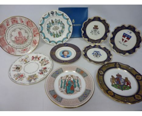 A set of three limited edition 'The Ridings of Yorkshire' plates by Coalport, other Coalport limited edition, Spode and named