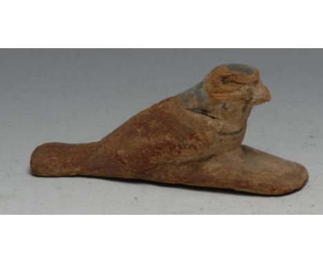 Antiquities - a Ptolemaic Egyptian carved wooden depiction of Horus (falcon), 13.5cm long, Late Period, c.664 - 30BCProvenanc