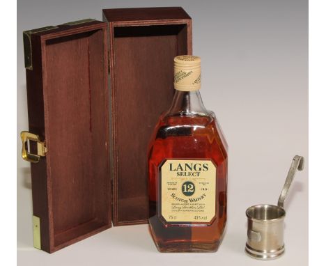 Wines and Spirits - a bottle of Langs Select Scotch Whisky, 12 year old, 43% vol, 75cl, presentation case and toddy 