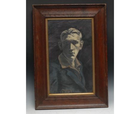 American School (20th century)Portrait of Christopher William Bradshaw Isherwoodoil on board, 34.5cm x 20cm 