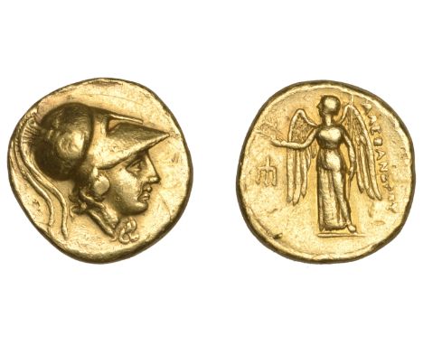 Greek Coinages, KINGS OF MACEDON, Alexander the Great, Stater, Amphipolis, c. 330-320, helmeted head of Athena right, rev. Ni