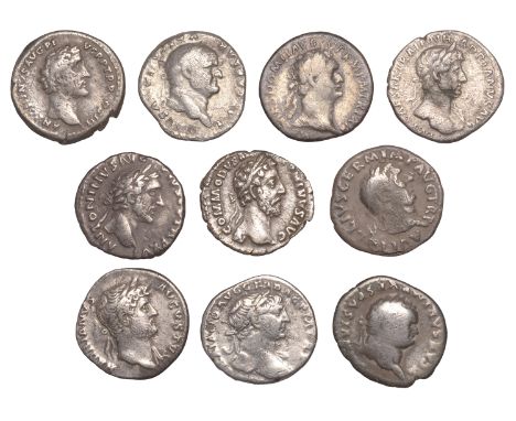 Roman Imperial Coinage, Vitellius, Denarius, Rome, 69, laureate bust right, rev. tripod-lebes surmounted by dolphin, raven be