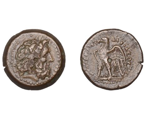 Greek Coinages, PTOLEMAIC KINGS OF EGYPT, Ptolemy II, Æ Chalkon, Series 3, c. 260-246, head of Zeus-Ammon right wearing tænia