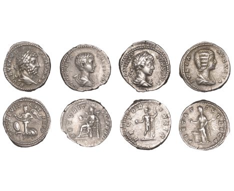 Roman Imperial Coinage, Septimius Severus, Denarius, 200, rev. Victory flying left, holding wreath above shield, 3.20g (RIC 1