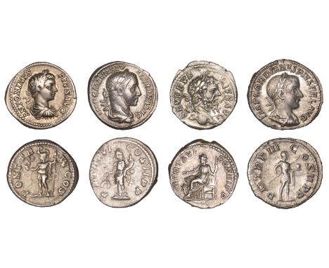 Roman Imperial Coinage, Septimius Severus, Denarius, 208, rev. Salus seated left, altar by feet, 3.05g (RIC 221; RSC 517); Ca