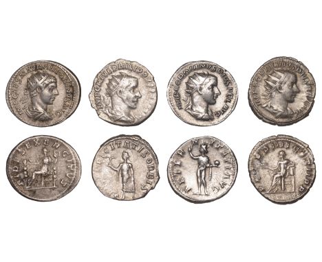 Roman Imperial Coinage, Elagabalus, Antoninianus, 219, rev. Fides enthroned left, flanked by standards, 4.66g (RIC 67; RSC 28