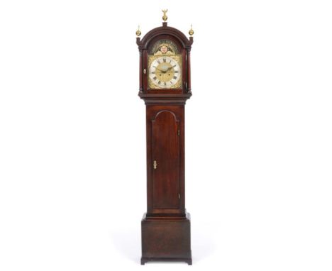 A Mahogany Eight Day Centre Seconds Longcase Clock with Tidal Dial Display, signed Hy Raworth, Plymouth, circa 1770, arched p