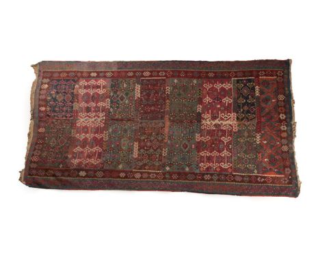 A Fine 19th Century Anatolian Kilim The field with narrow and wide polychrome bands of hooked güls and geometric motifs enclo