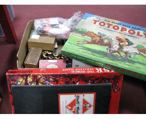 Monopoly, Totopoly, Risk, Chess, Lotto, jigsaws, playing cards, puppet etc:- One Box