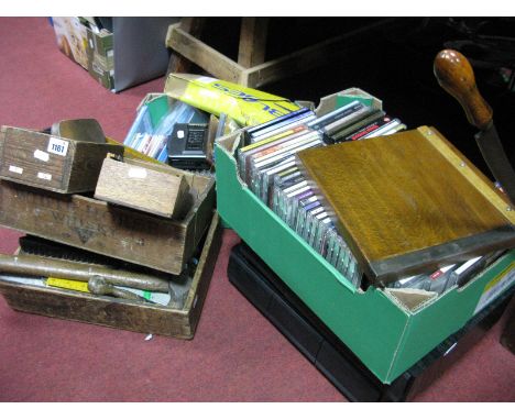 Woodworkers Tools, guillotine, cd's cassettes etc.