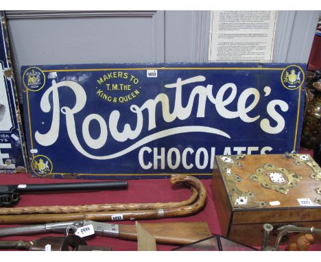 Advertising: A 'Rowntree's Chocolates' Enamel Wall sign, 38 x 91.5cm