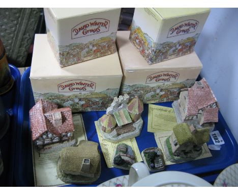 David Winter Cottages - "The Royal Box" (The King Arthur Collection)", "Little Market", "Saddle Step", "Brooklet Bridge" etc,