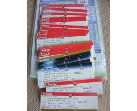 Arsenal Complete Home Tickets 2007/2008: Nice collection includes Emirates Cup and a betting slip for the matches also. Excel