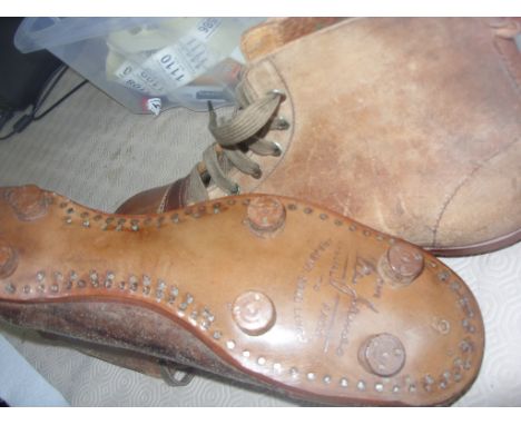 Alex James Arsenal Football Boots: Size 9 original boots in excellent unused condition from pre war. The underneath states th