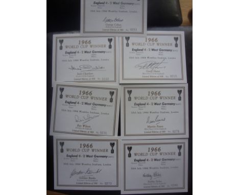 England 1966 Signed Champagne Labels: A limited edition of 300 per player were ever made and the certificate of authenticitie