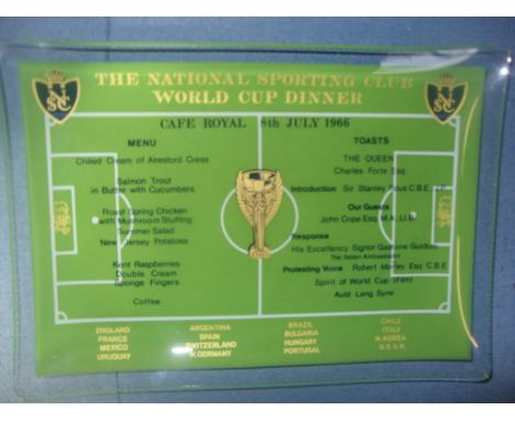 Rare 1966 World Cup Football Ash Tray: Dated 8th July 1966 one each of these ash trays was placed on all of the 40 tables at 