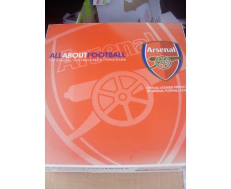 Arsenal Football Memorabilia Boxes: Wide variety of items collected including books, leaflets, 25 videos including finals, tr