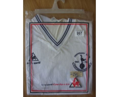 Tottenham Bagged Original Le Coq Home Football Shirt 1982: Unworn Centenary shirt size medium. Not to be confused with the mo