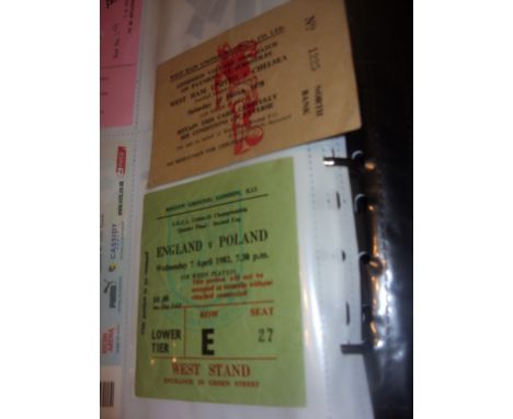 West Ham Football Ticket Collection: Both home and away with Testimonials Youth Reserve and European included. (300)