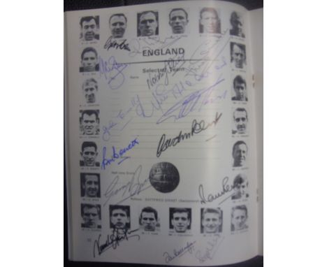 1966 World Cup Final Signed Football Programme: Replica Final hand signed inside by 15 of the 22 man England squad. Signed ne