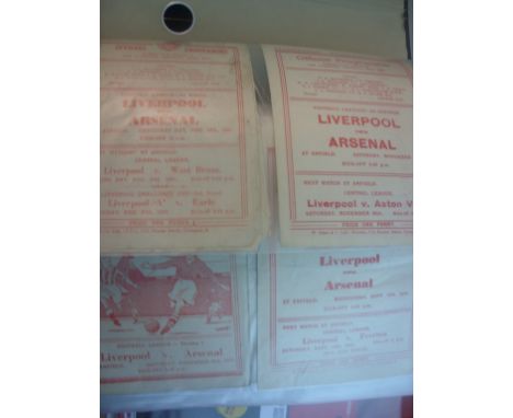 Liverpool v Arsenal Football Programmes Complete: We are reliably informed that there is every programme played at Anfield fr