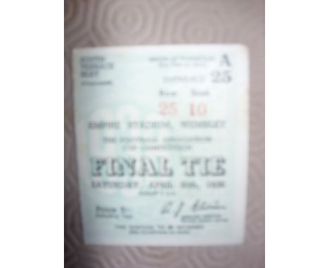 1938 FA Cup Final Football Ticket: Preston v Huddersfield Town is in excellent condition.