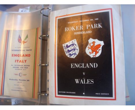 England Complete Post War Home Football Programme Collection: Superb collection starting from 1947 to 2012 with every single 