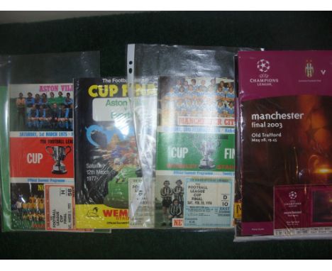 Big Match Programme With Ticket Collection: Must view lot with League Cup Finals, Play Off Finals, England Internationals, Ch