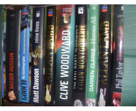 Signed Sports Autobiography Books: All hardbacked undedicated except Phil Taylor. Includes Michael Vaughan Darren Clarke Coli