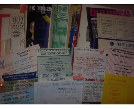 Semi Final Football Tickets + Programmes: 12 tickets including ZDS, Welsh Cup + County Cup. C/W a selection of semi final pro