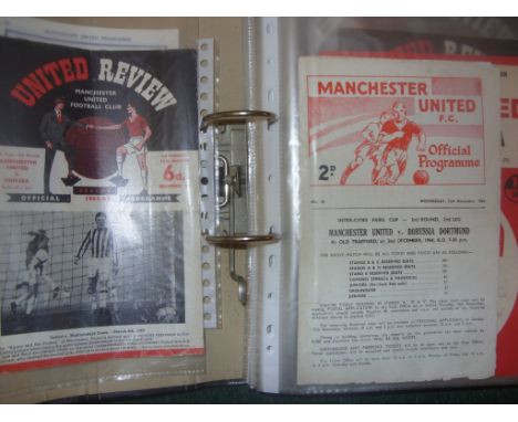 Manchester United Must View Football Programmes: Interesting folder of home programmes not one of them run of the mill. Inclu