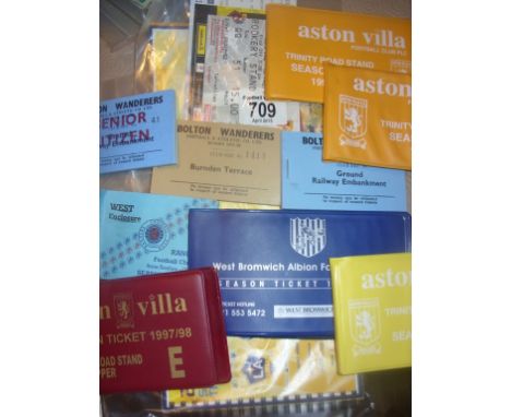 Testimonial Ticket Collection: 17 testimonial tickets including Gary Mabbutt. C/W a selection of season tickets.