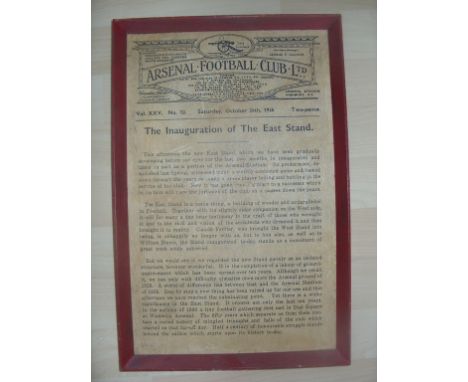 Original 1936 Arsenal East Stand Football Sign: Incredible item probably a one off depicting the Arsenal Logo similar to page