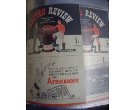 Manchester United v Arsenal Complete Post War Programme Collection: Every football programme played at Old Trafford between t