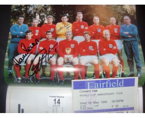England 1966 Signed Football Memorabilia: Superb programme celebrating 30 years since winning the World Cup produced in 1996.