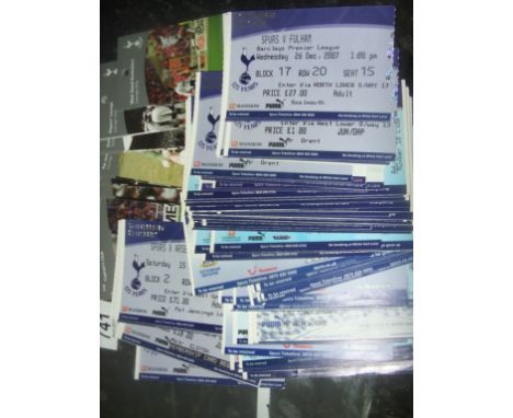 Tottenham Home Football Ticket Collection: From 2005 onwards there are about 100 tickets and 20 executive box passes which ar