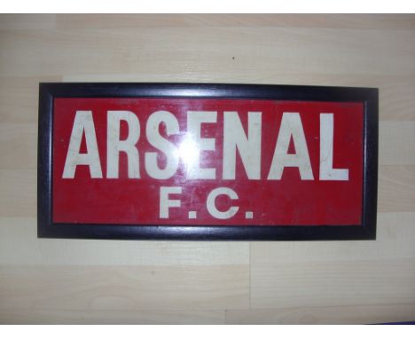 Arsenal FC Original Sign From Highbury: Original framed sign removed from Highbury measuring 18 inches in length. Piece of hi