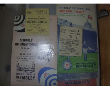England Schoolboys At Wembley Programme And Ticket Collection: We are reliably informed by vendor that this is complete from 