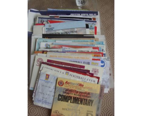 Complimentary Football Ticket Collection: Varied lot from all four divisions in England. (150)