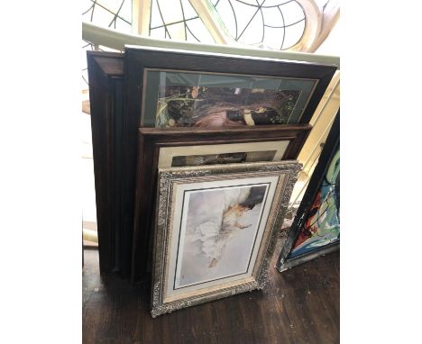 FOUR FRAMED PRINTS: After J. W. Waterhouse - 'Echo and Narcissus', and 'The Mermaid'; Eric Richard Sturgeon - print signed in