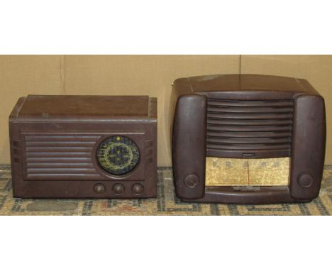 Two vintage bakelite cased radios (af)