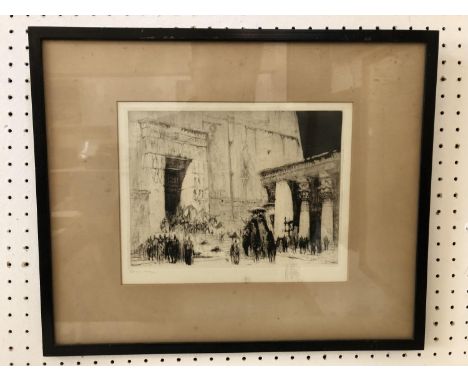 WILLIAM WALCOT (1874-1943) - 'Caesar in Egypt', drypoint etching, signed and marked 'Ed 75: No. 57/ww' in pencil below, 17.5 