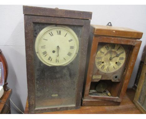 An early 20th century The National Time Recorder Co Ltd mahogany cased clock, the dial inscribed Aquinas Street, London SE1, 